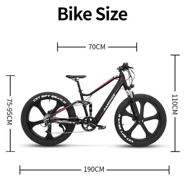Electric bike dimensions