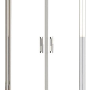 2-Door Clear Glass Shower Screen 6mm H195 Various Sizes