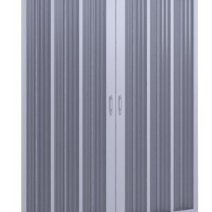 2-Panel Center-Fold PVC Shower Door, White