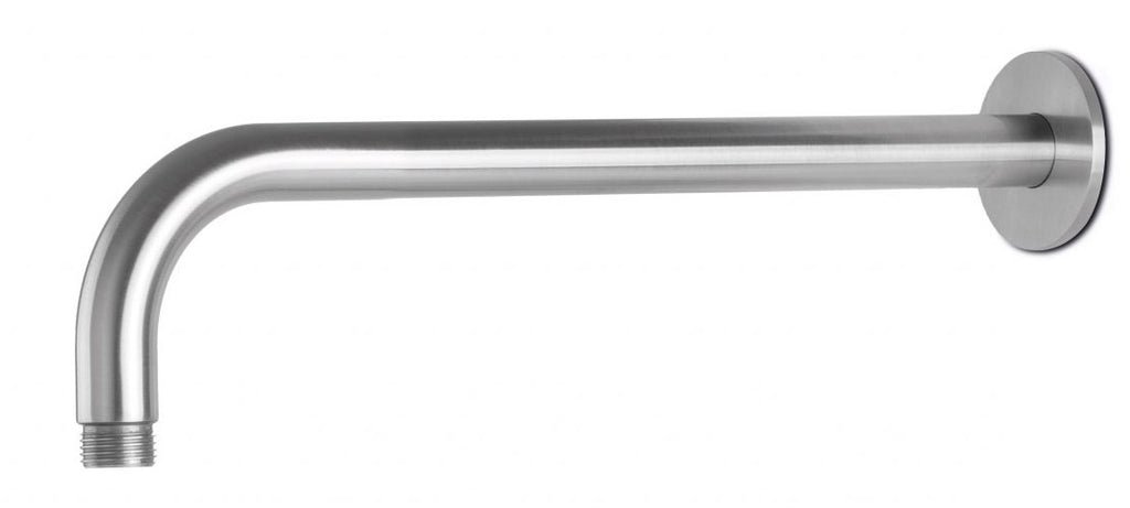 30cm Round Shower Arm Set Brushed Steel Nile