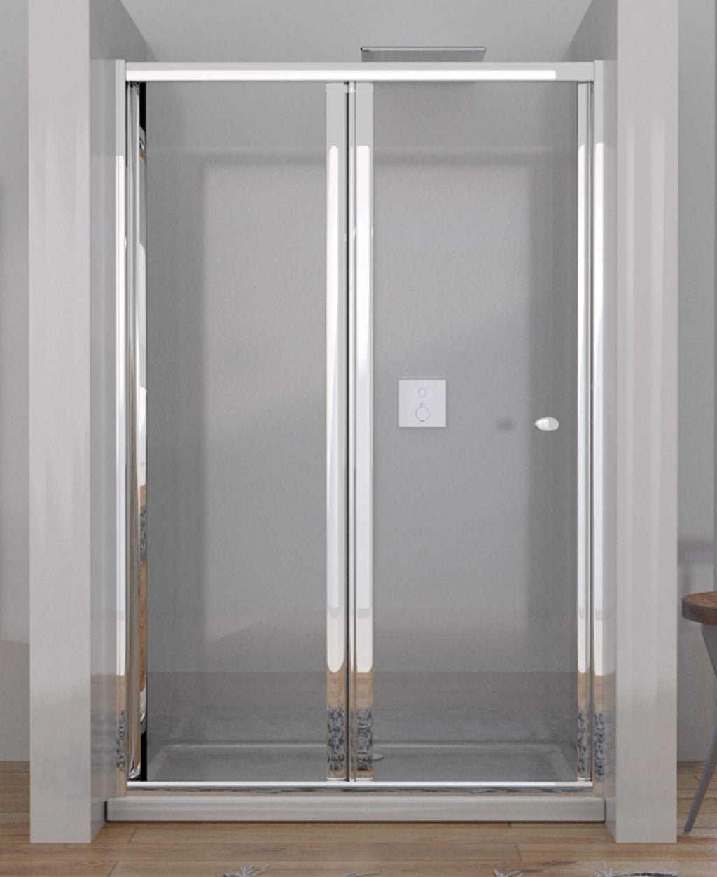 70cm Clear Glass Single Hinged Shower Door