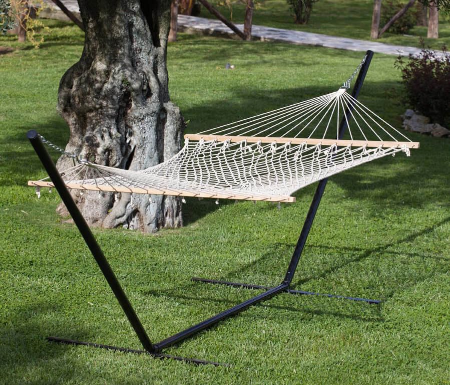 Amaca da Giardino a Rete 2x1,5m 200Kg Bauer 2 Amaca da Giardino a Rete 2x1,5m 200Kg Bauer