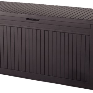 Baule Cassapanca da Esterno 116,7x57x44,7 cm in Resina Effetto Legno Keter Comfy Marrone