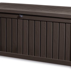 Baule Cassapanca da Esterno 155x64,4x72,4 cm in Resina Keter Rockwood Marrone