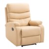 Beige Faux Leather Reclining Relax Armchair (42 characters)