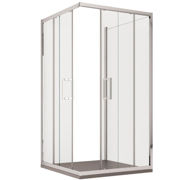 Bonussi 3-Side Sliding Shower Enclosure, 6mm Glass H195 Multi-Size