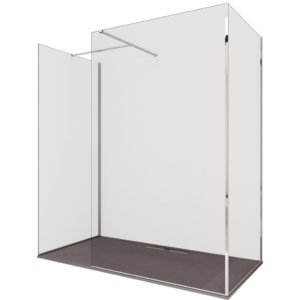 Bonussi 8mm Clear Walk-In Shower 3-Sided H195