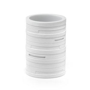 Bonussi White Countertop Toothbrush Holder 10x7.2x7.2cm