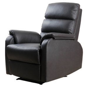 Brown Faux Leather Recliner 75x92x99cm