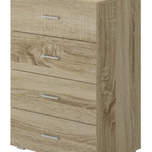 Cassettiera 4 Cassetti 60x41x87 cm in MDF Rovere