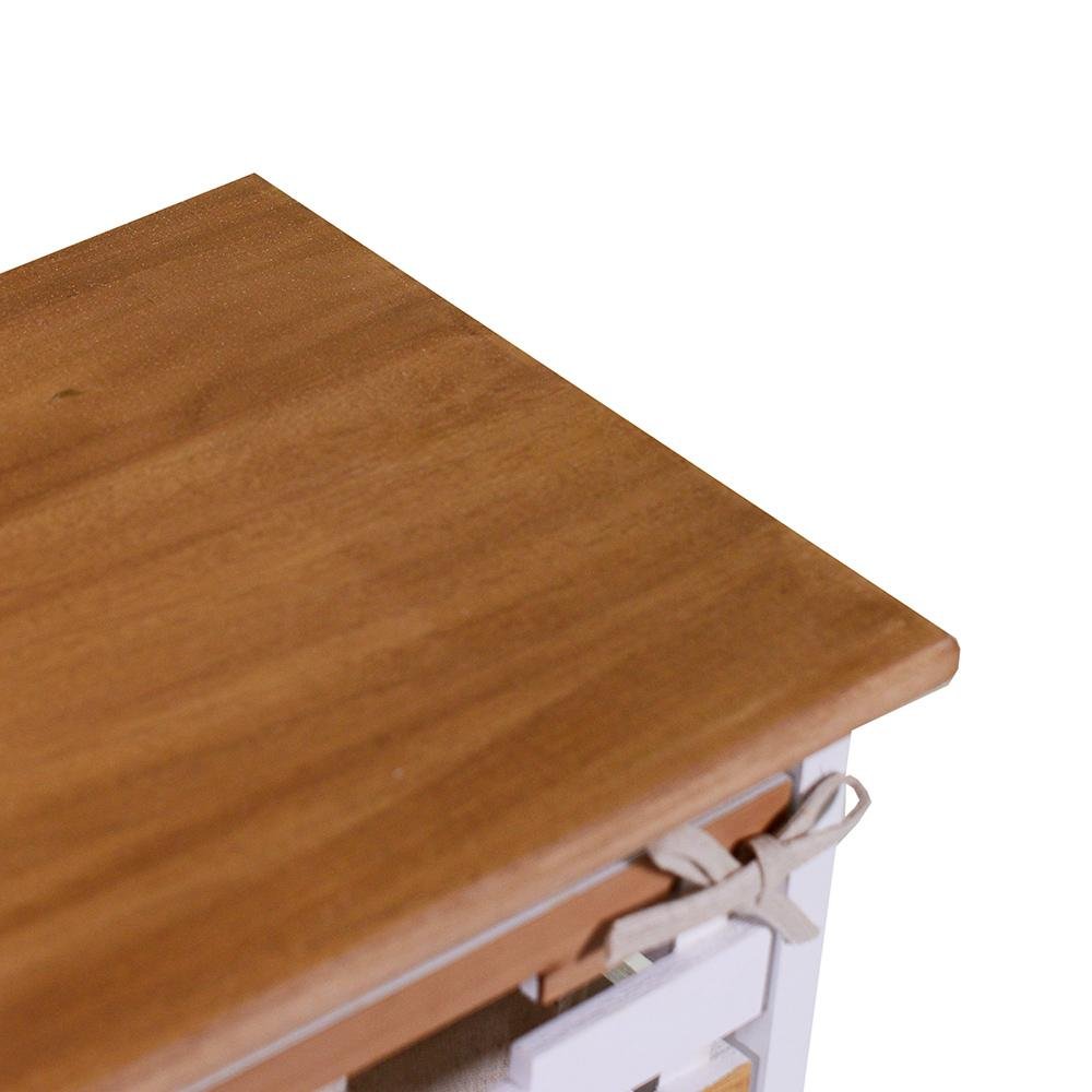 Cassettiera 4 Cassetti in Legno 30x27x85cm Matilda Noce Chiaro e Bianca 2 Cassettiera 4 Cassetti in Legno 30x27x85cm Matilda Noce Chiaro e Bianca