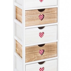 Cassettiera 5 Cassetti Chalet 40x29 in Legno