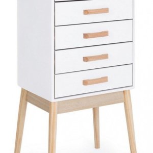 Cassettiera 5 Cassetti Ordinary Bianco in Legno