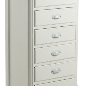Cassettiera in Legno 7 Cassetti Basilea Bianco Anticato