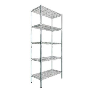 Chrome Steel 5-Tier Shelf 60x35x180cm Fadi (48 characters)