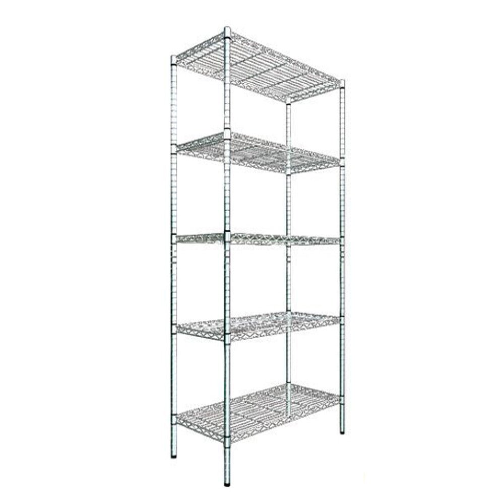 Chrome Steel 5-Tier Shelf 60x35x180cm Fadi (48 characters)