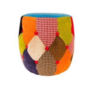 Claudia Curvy Large Patchwork Ottoman