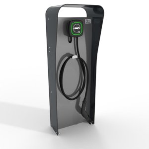 **Column Housing for Electric Vehicle Charging Stations 47x131x31 cm Aluminum Wallbox Stand Anthracite/Silver**
