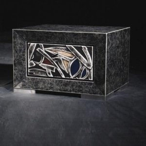 Comodino 45x60xH43 cm in Legno Nero