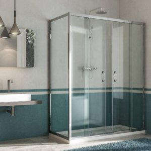 Corner Shower 2 Sliding Doors 6mm Tempered Glass Kolding Duo