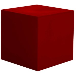 Garden Pouf 50x50 cm in Arkema Iris Ruby Resin