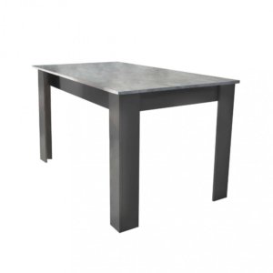 Gemma Extendable Table 160/200x90x75cm Particleboard Anthracite & Grey Cement Effect