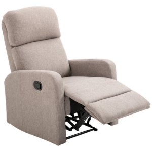 Gray Linen Reclining Relax Armchair (43 characters)