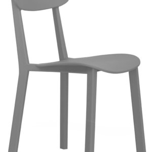 Gray Polypropylene Chair 32×18×15 in