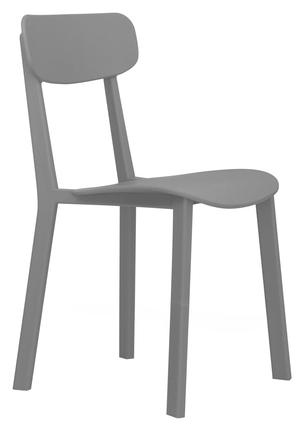 Gray Polypropylene Chair 32×18×15 in