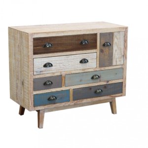 Mobile Damon 90x40x75 h cm in Legno Multicolor