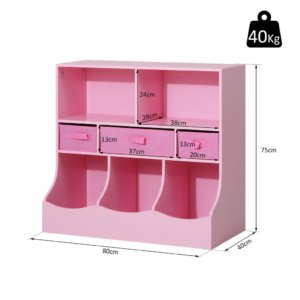 Mobiletto Contenitore Free-Standing 80x40x75 cm Rosa