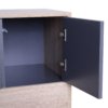 Natural & Dark Gray Wooden Living Room Credenza