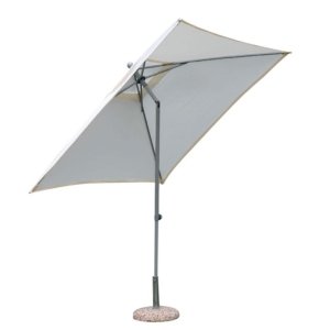 Ombrellone da Giardino 2,2x2,2 m Palo Ø38 mm in Alluminio Vorghini Joint Bianco e Ecrù