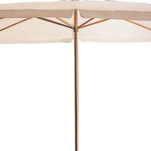 Ombrellone da Giardino 3x3 m Palo Ø48 mm in Legno Bauer Bianco