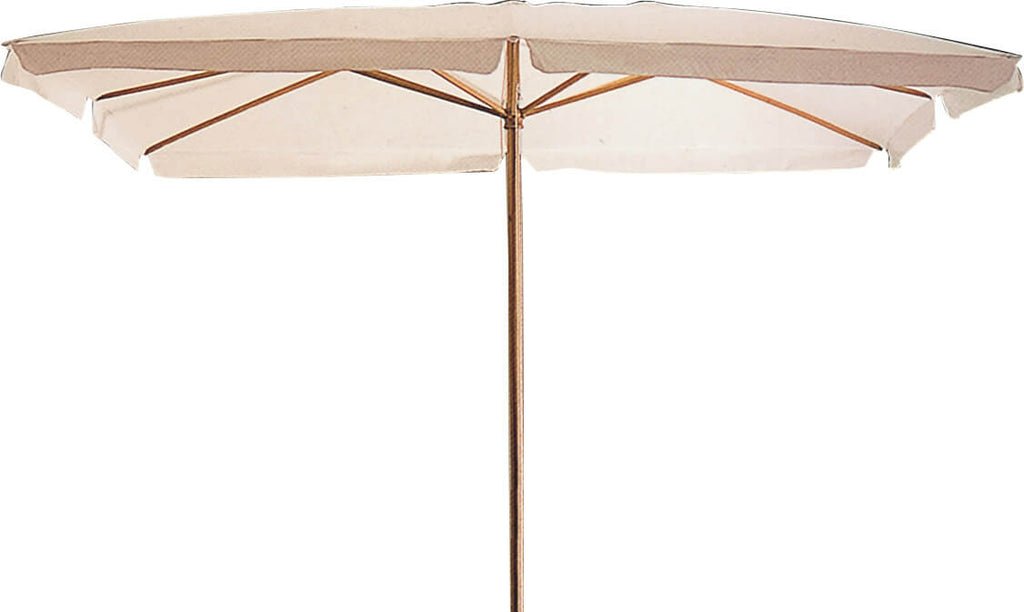 Ombrellone da Giardino 3x3 m Palo Ø48 mm in Legno Bauer Bianco 1 Ombrellone da Giardino 3x3 m Palo Ø48 mm in Legno Bauer Bianco