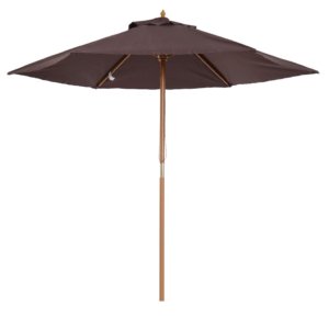 Ombrellone da Giardino Ø2.5 m Palo Ø38 mm in Legno Marrone
