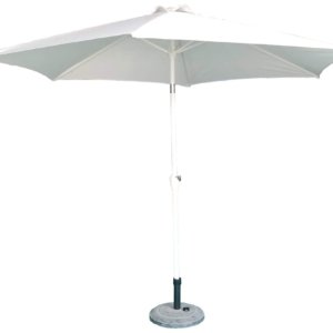 Ombrellone da Giardino Ø3 m Palo Ø38 mm in Alluminio Bianco