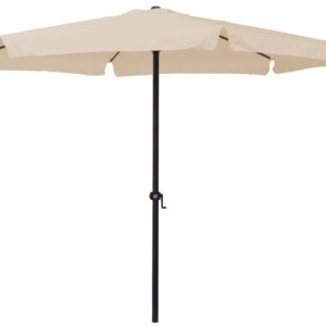 Ombrellone Rotondo da Giardino Ø3 m Palo Ø48 mm Struttura in Acciaio Esterno Écru