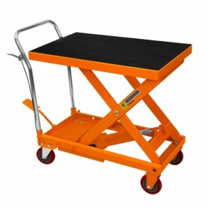 Pedana Idraulica 81x50,5 cm per Sollevamento fino a 500Kg in Acciaio Arancione