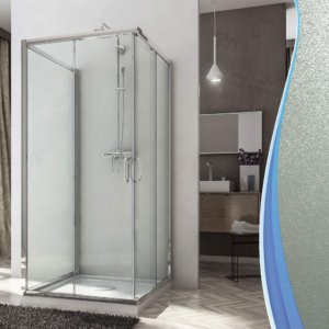 Rectangular Glass Shower 3-Side 2-Sliding