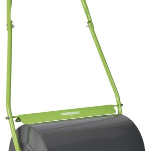 Rullo Compressore per Prato 70Kg in Metallo Ø32x50xH100cm Rama Roller Grigio e Verde