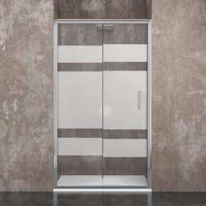 Screen-Printed Glass Shower Door 6mm | Rizzetti Vertex