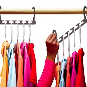 Set 10 Supporti grucce organizer per vestiti salvaspazio