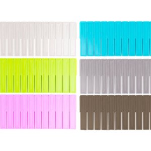 Set 2 Divisori Organizer 130x435mm Componibili per Cassetti in Plastica Marrone