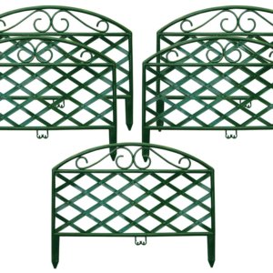 Set 5 Recinzioni Ornamentale per Giardino 46x35 cm in Plastica Rama