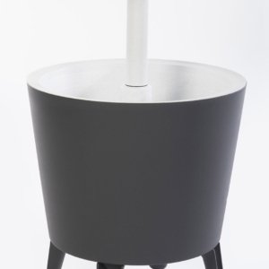 Tavolino Termico Piano Rialzabile Ø49,5 cm in Resina Keter Cool Bar Grigio