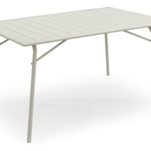 Tavolo da Giardino Pieghevole 140x90x75,3 cm in Acciaio Kraus Brunelleschi Bianco
