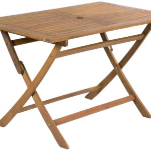 Tavolo Rettangolare Pieghevole da Giardino 120x70 cm in Legno di Acacia Morel