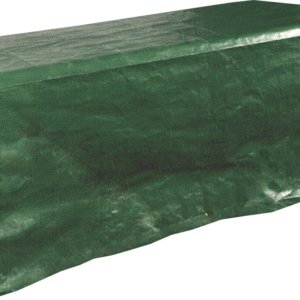 Telo Impermeabile 150x100x70cm in Poliestere per Tavoli Rettangolari da Giardino Bauer Verde