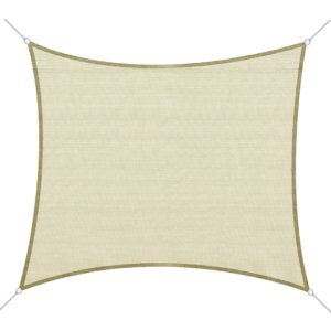 Tenda Vela da Giardino Rettangolare 3x4m in HDPE Crema